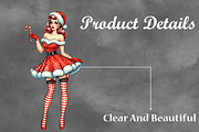 Christmas Pin-Up Girl Clipart Bundle, a Seasonal Illustration by Craft Nest (Thumbnail 3 of 5)