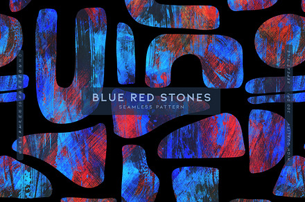 Blue Red Stones, a Wallpaper Graphic by MalyskaStudio
