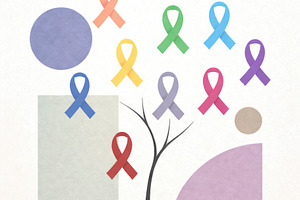 world cancer day ribbon poster, generative AI, a Photo by Nito