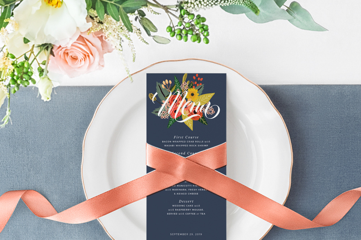 In Between the Blooms on Blue, an Invitation Template by Inkpower (Photo 5 of 7)
