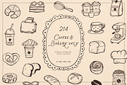 Coffee And Bakery Only Whimsical Set, a Food Illustration by ViktoriyaD (Thumbnail 1 of 14)