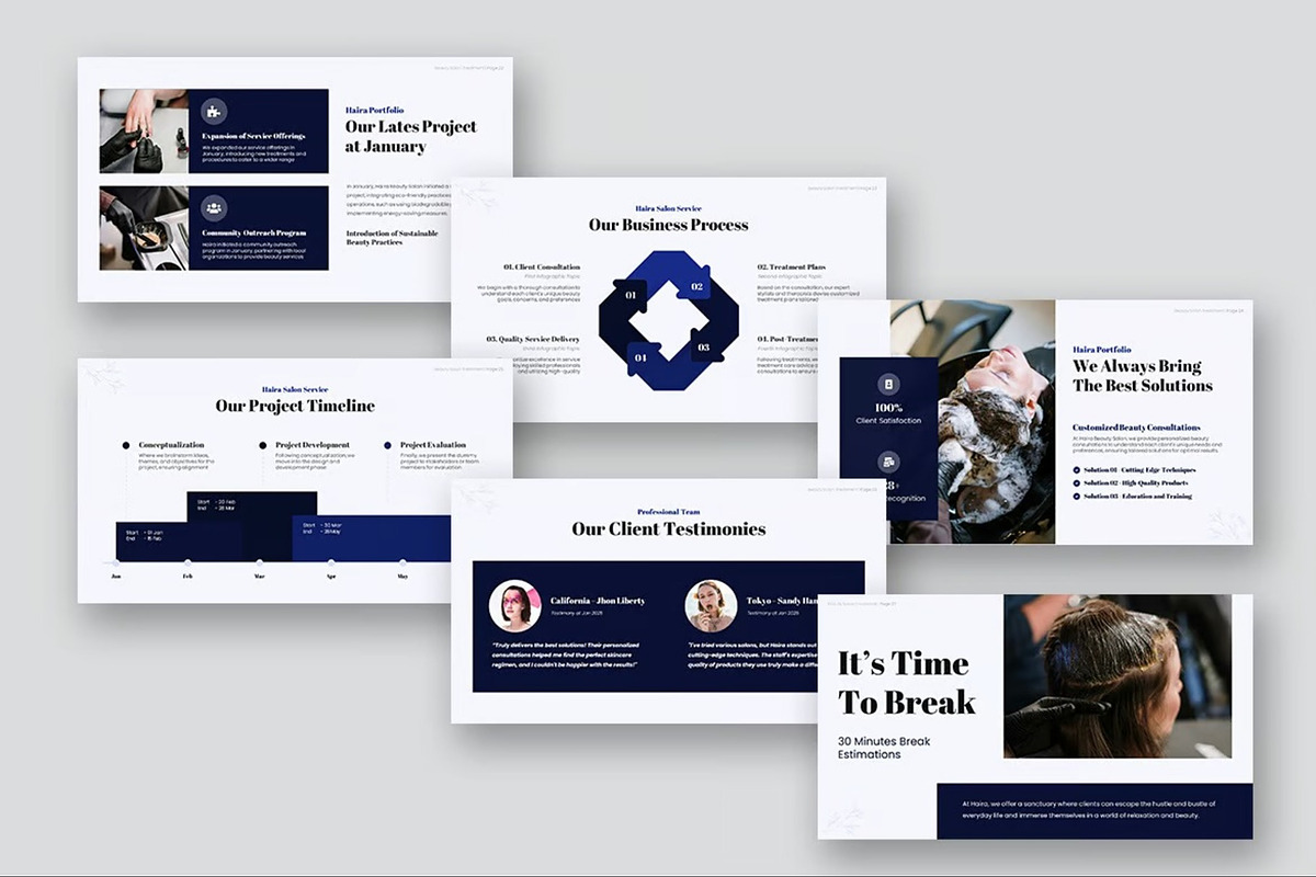 Beauty Salon Powerpoint Templates, a Presentation Template by Fit-tee (Photo 7 of 10)