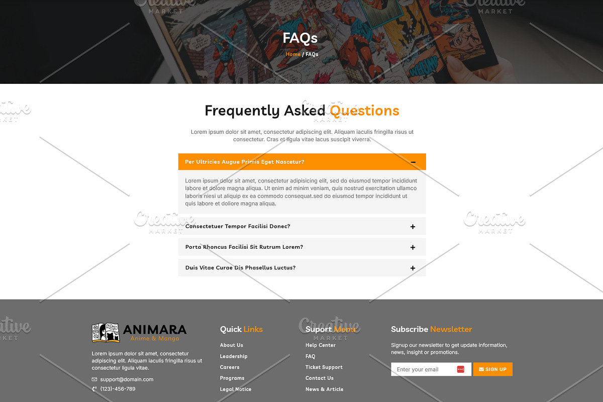 Anime & Manga Magazines Template, a WordPress Template by HasnainDEV (Photo 3 of 9)
