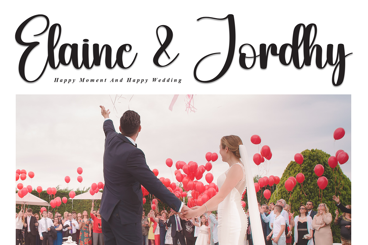 Happy Bride | Script Font, a Handwritten Font by Scratchones (Photo 2 of 9)