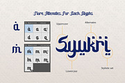 Syukria - An Arabic Style Typeface, a Handwritten Font by Afkari Studio (Thumbnail 3 of 12)