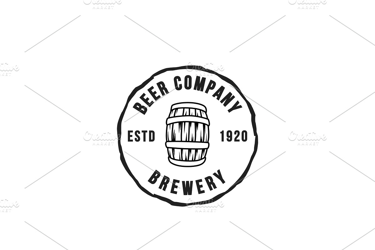 Vintage Beer Barrel Logo Design, a Branding & Logo Template by AlvinStd