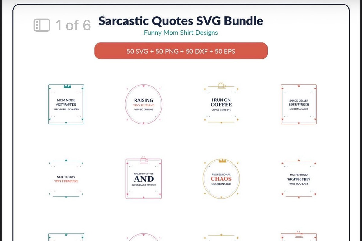 Sarcastic mom svg bundle, an Object Illustration by HeavensStar (Photo 7 of 7)