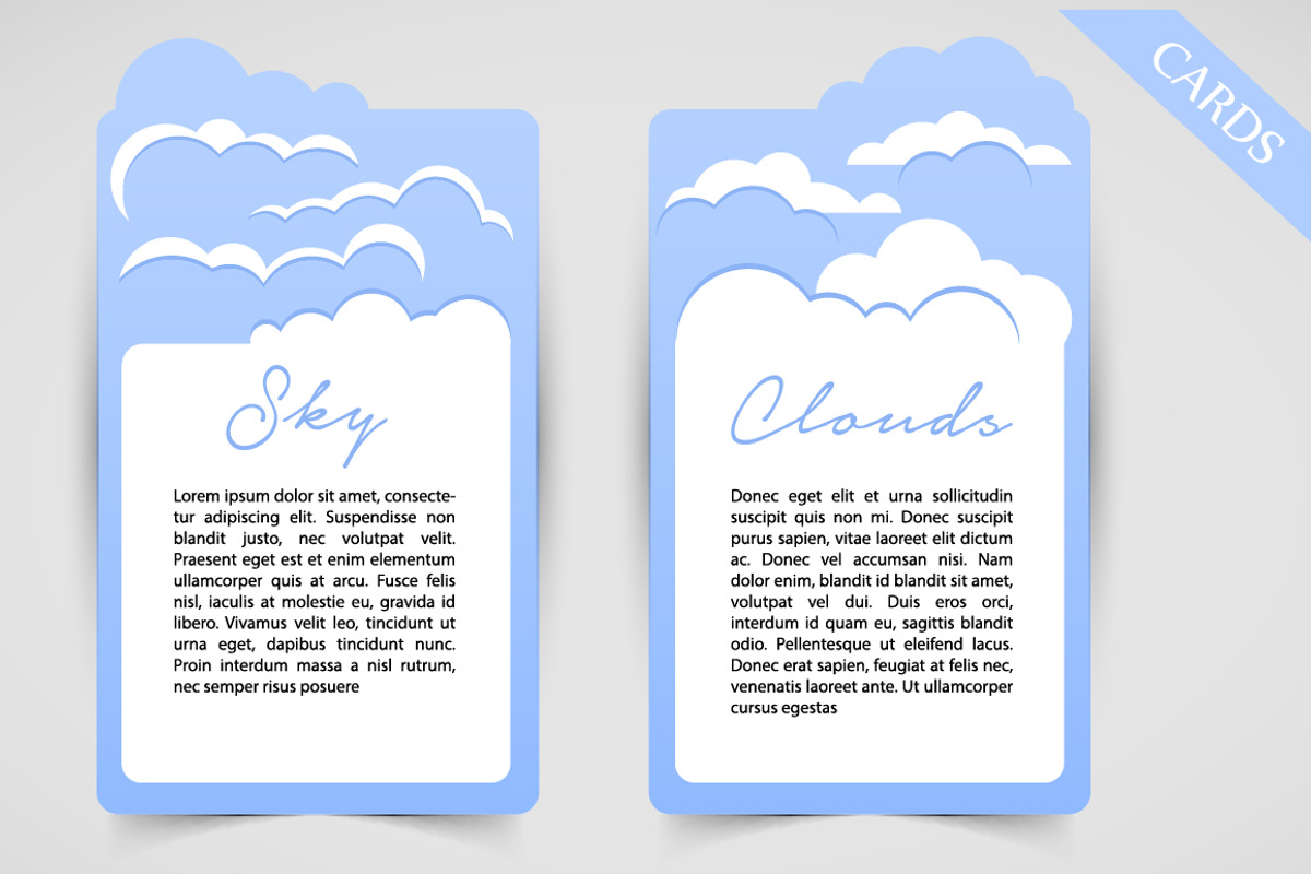 Cloud cards, a Decorative Illustration by SonneLeo
