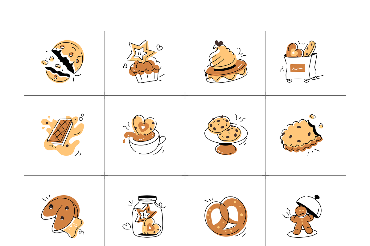 Biscuits Doodle Set, a Duotone Icon by Vectors Market (Photo 8 of 12)