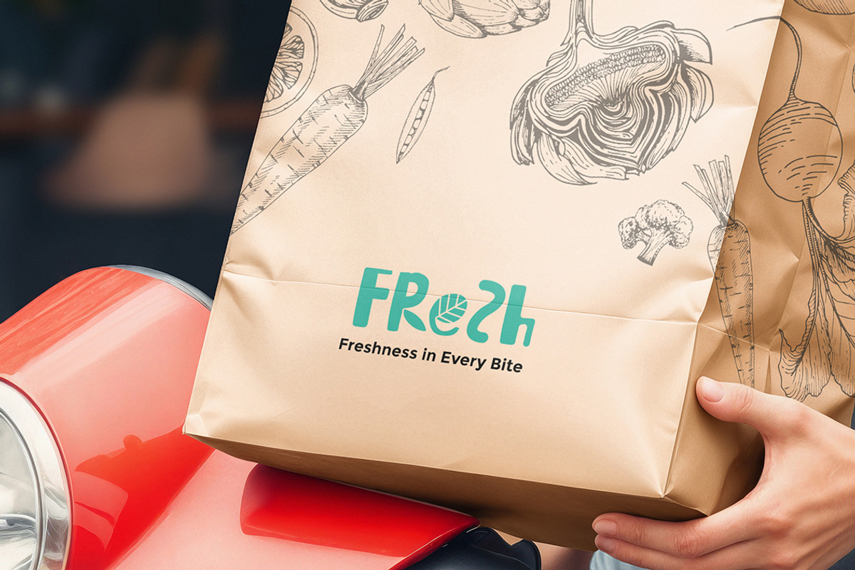 Restaurant Delivery Paper Bag Mockup, a Product Mockup by rebrandy (Photo 3 of 8)