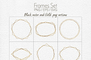 Gold geometric frames svg Clipart, an Object Graphic by DigitalArsiart (Thumbnail 7 of 9)