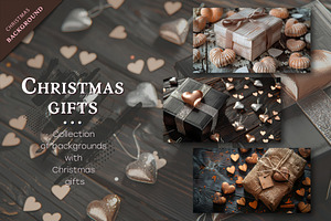 Christmas gifts. Background., a Decorative Illustration by KENO Mascots