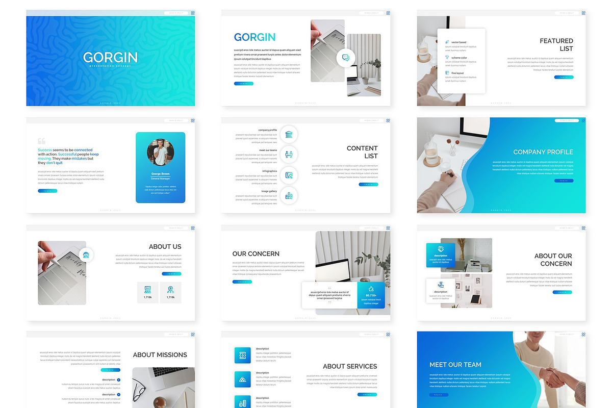 Gorgin - Keynote Template, a Presentation Template by inspirasign