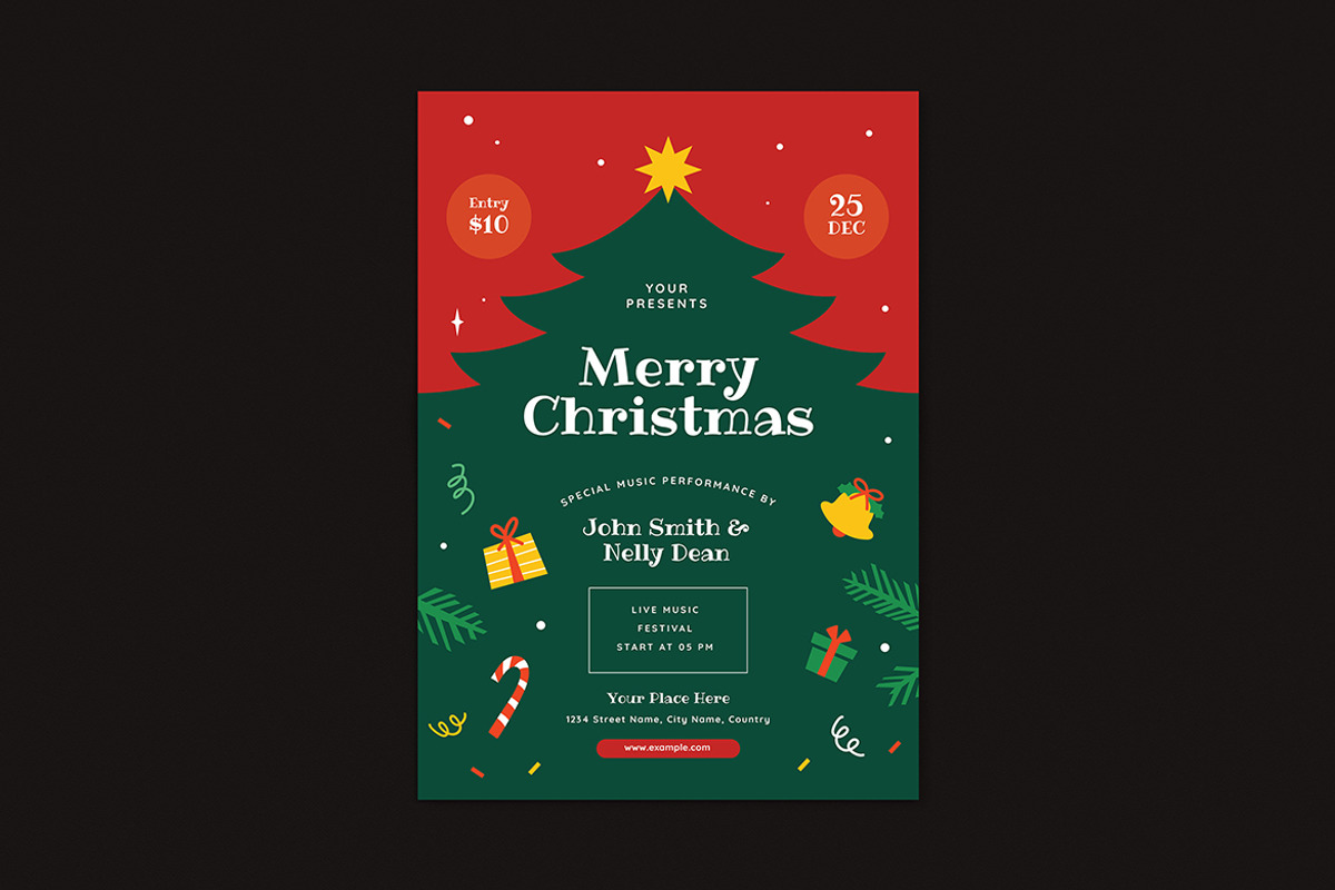 Christmas Party Flyer, a Flyer Template by VectorVactory (Photo 1 of 3)