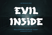 Evil Inside - Halloween Display Font, a Handwritten Font by Arendxstudio (Thumbnail 1 of 9)