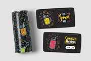 Smoothie drinks set + backgrounds, a Food Illustration by Good Studio (Thumbnail 22 of 25)