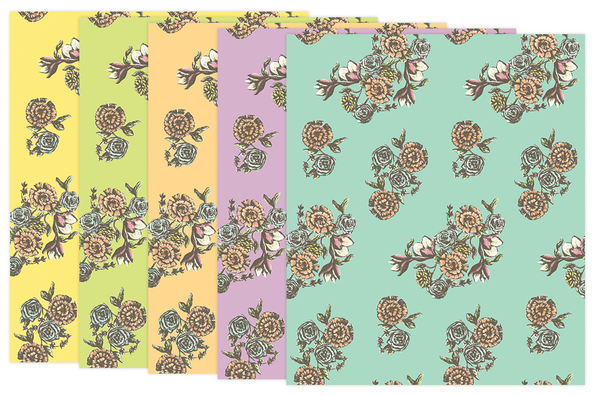 Hand Drawn Floral Big Pack, a Pattern Graphic by Ariel Tyndell Design (Photo 2 of 7)
