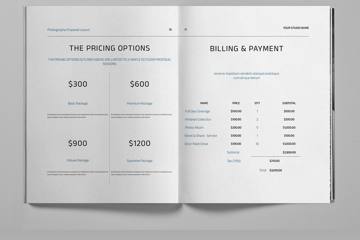 Freelance Photographer Proposal, a Brochure Template by Boris Cupac (Photo 7 of 7)