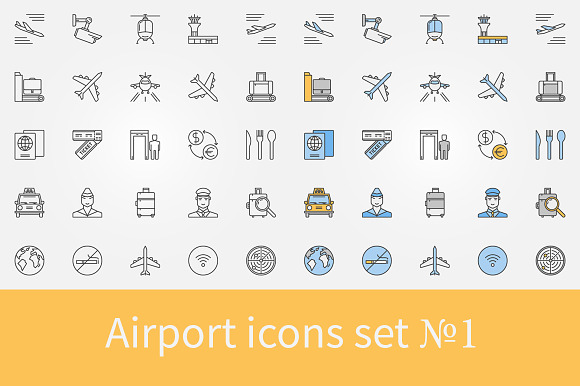 Airport Icons Set 1