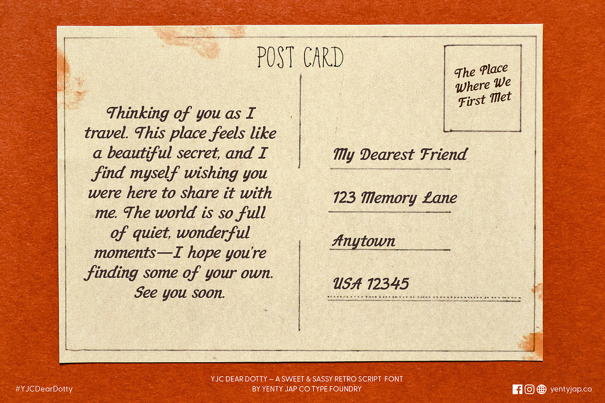 YJC Dear Dotty, a Script Font by YENTY JAP CO (Photo 4 of 10)
