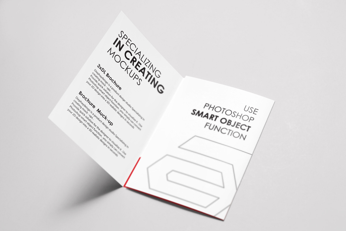 A4 or A5 Trifold Mockups, a Print Template by resumetemplathttps://d3es (Photo 3 of 11)