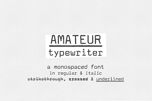 Amateur Typewriter monospaced font, a Sans Serif Font by Ana's Fonts