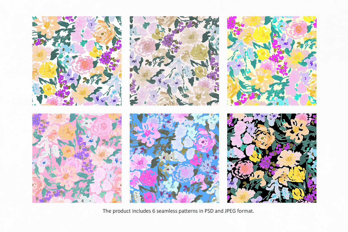 Multibloom. Floral patterns, a Pattern Graphic by emeraldthue