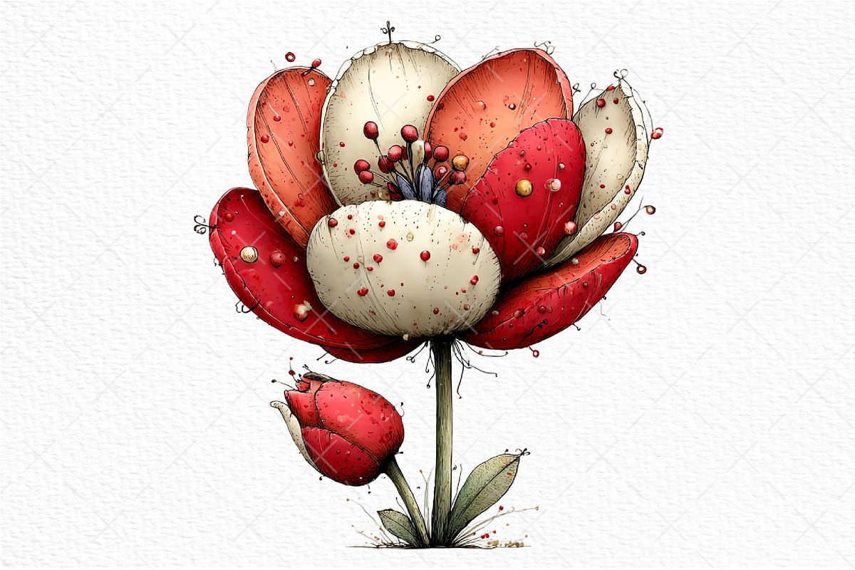 Whimsical Spring Flower Clipart, an Illustration by Craft Nest (Photo 11 of 11)