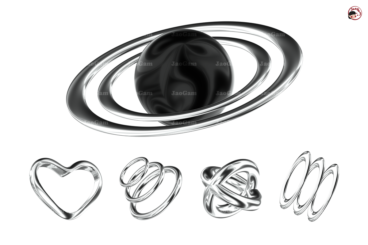 Y2K 3D Black Metallic Collection, an Object Graphic by JaoGam (Photo 6 of 8)