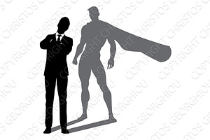 Superhero Business Man With Super, a Person Illustration by Christos Georghiou