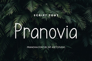 Pranovia Display Typeface