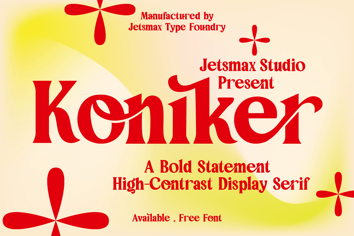 Koniker, a Serif Font by Jetsmax® Studio (Photo 1 of 10)