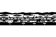 Abstract Savanna Scenery Silhouette, a Graphic by Designer_Momina (Thumbnail 7 of 13)