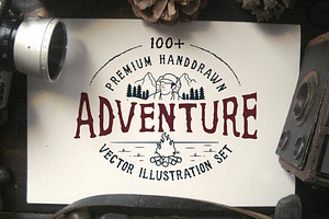 100+ PREMIUM HANDDRAWN ADVENTURE SET