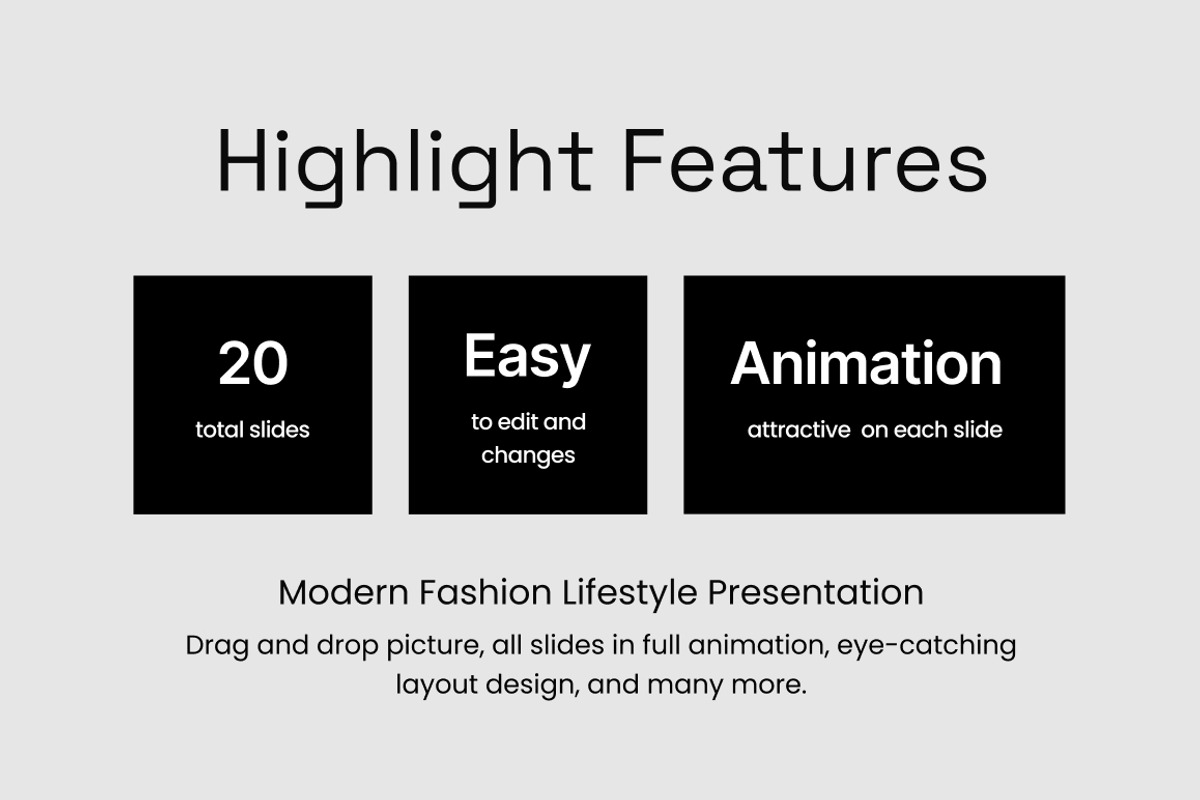 Modern Fashion Lifestyle PowerPoint, a Presentation Template by Loin Studio (Photo 2 of 4)