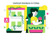 10 Vertical Gardens In Cities, a Person Illustration by denayunebgt (Thumbnail 4 of 4)