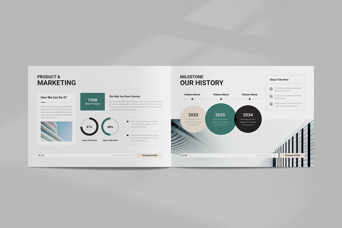 Company Profile Template Landscape, a Brochure Template by NorthPeak (Photo 7 of 10)