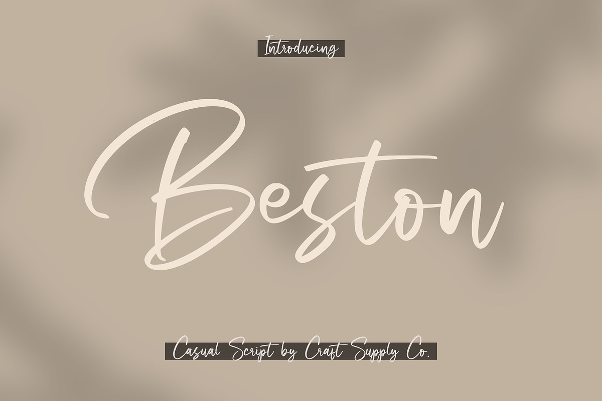 Beston - Casual Script Font, a Script Font by Craft Supply Co. (Photo 1 of 9)