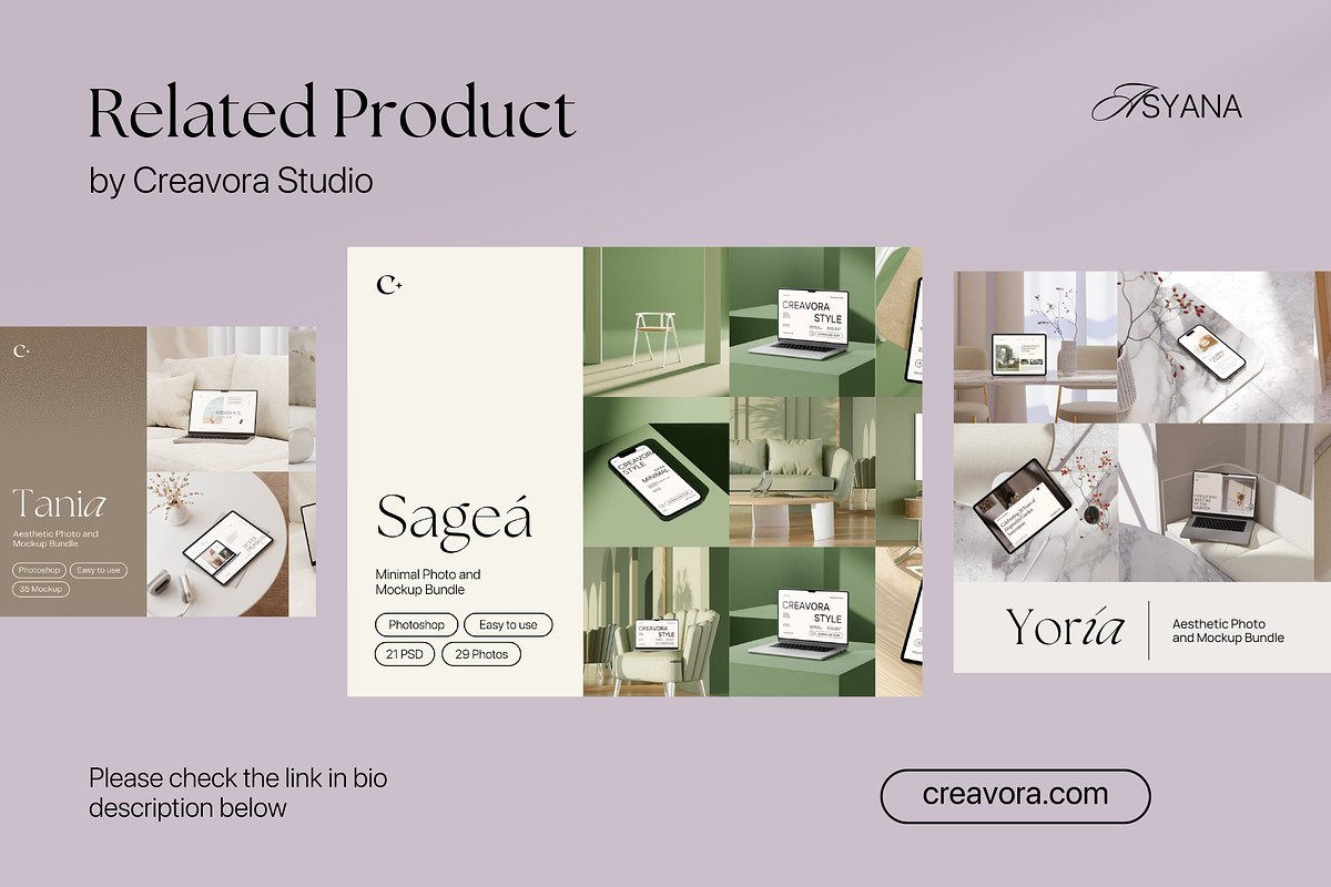 Asyana - Minimal Mockup Bundle, a Device Mockup by Creavora (Photo 6 of 8)
