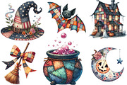 Patchwork Halloween Clipart, an Illustration by Designking (Thumbnail 2 of 4)