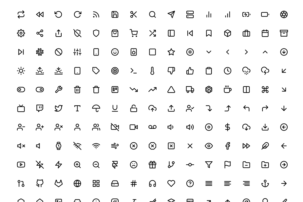 Icons Set 1000+, an Outline Icon by Oleksandr Filiuk (Photo 1 of 2)