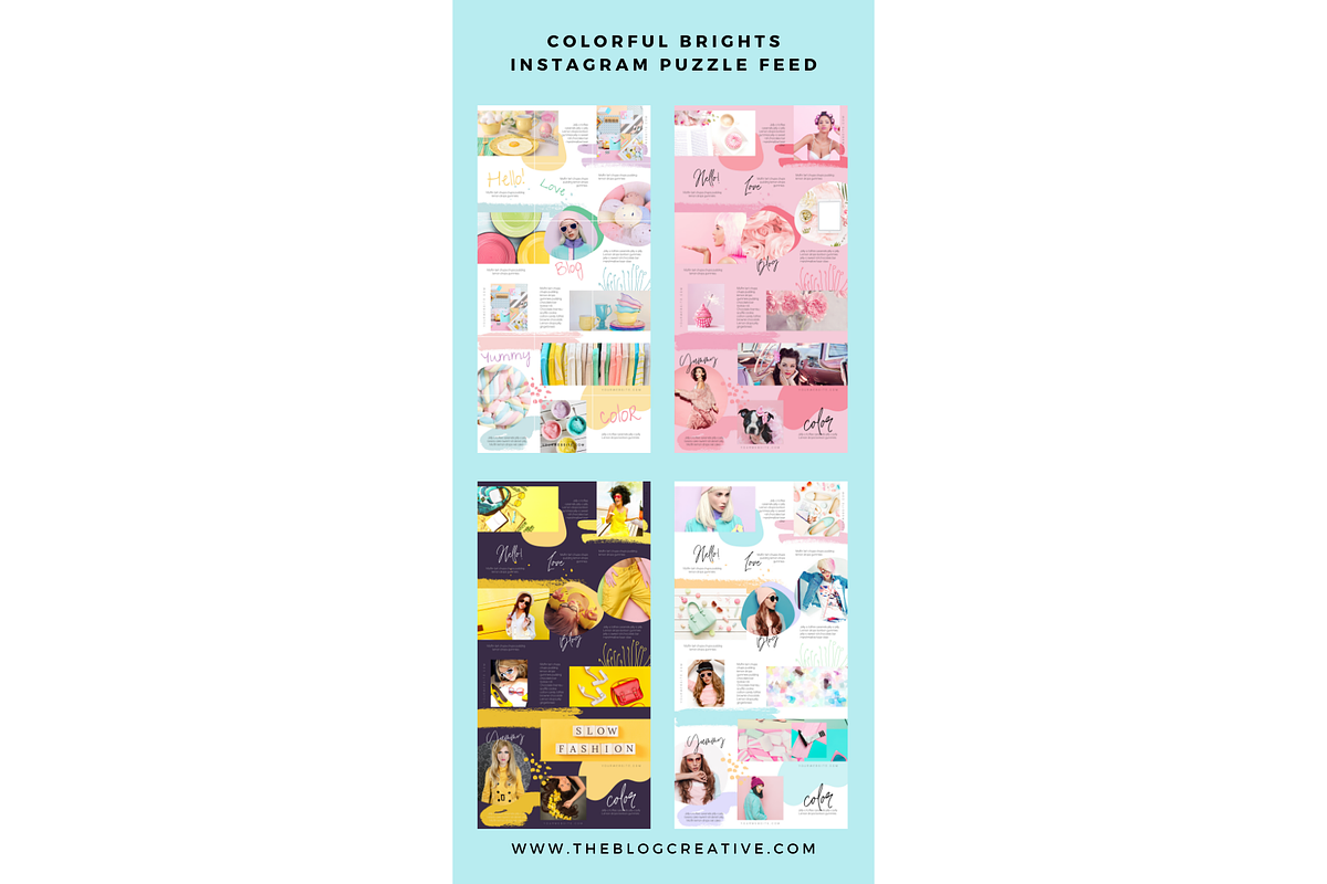 Colorful Brights Instagram Puzzle, a Social Media Template by The Blog Creative (Photo 15 of 18)