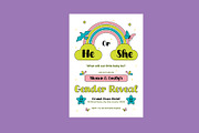 Gender Reveal Invitation Colorful, an Invitation Template by Neermana (Thumbnail 3 of 4)