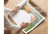 A1 Poster Mockup With Person PSD, a Mockup by First Impression Mockups (Thumbnail 2 of 4)