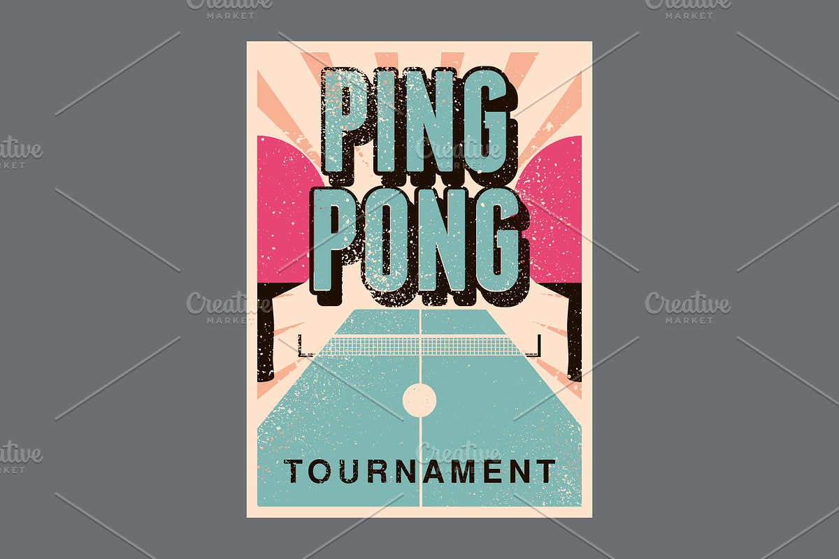 Ping Pong table tennis vector set., a Sport Illustration by PoPaShop (Photo 9 of 10)