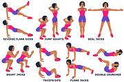 Sport exercises collection, a Healthcare Illustration by tamara.comotomka (Thumbnail 8 of 8)