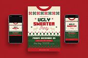 Ugly Sweater Christmas Flyer Set, a Flyer Template by VectorVactory (Thumbnail 1 of 4)