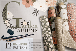 Autumn Garden Seamless Patterns