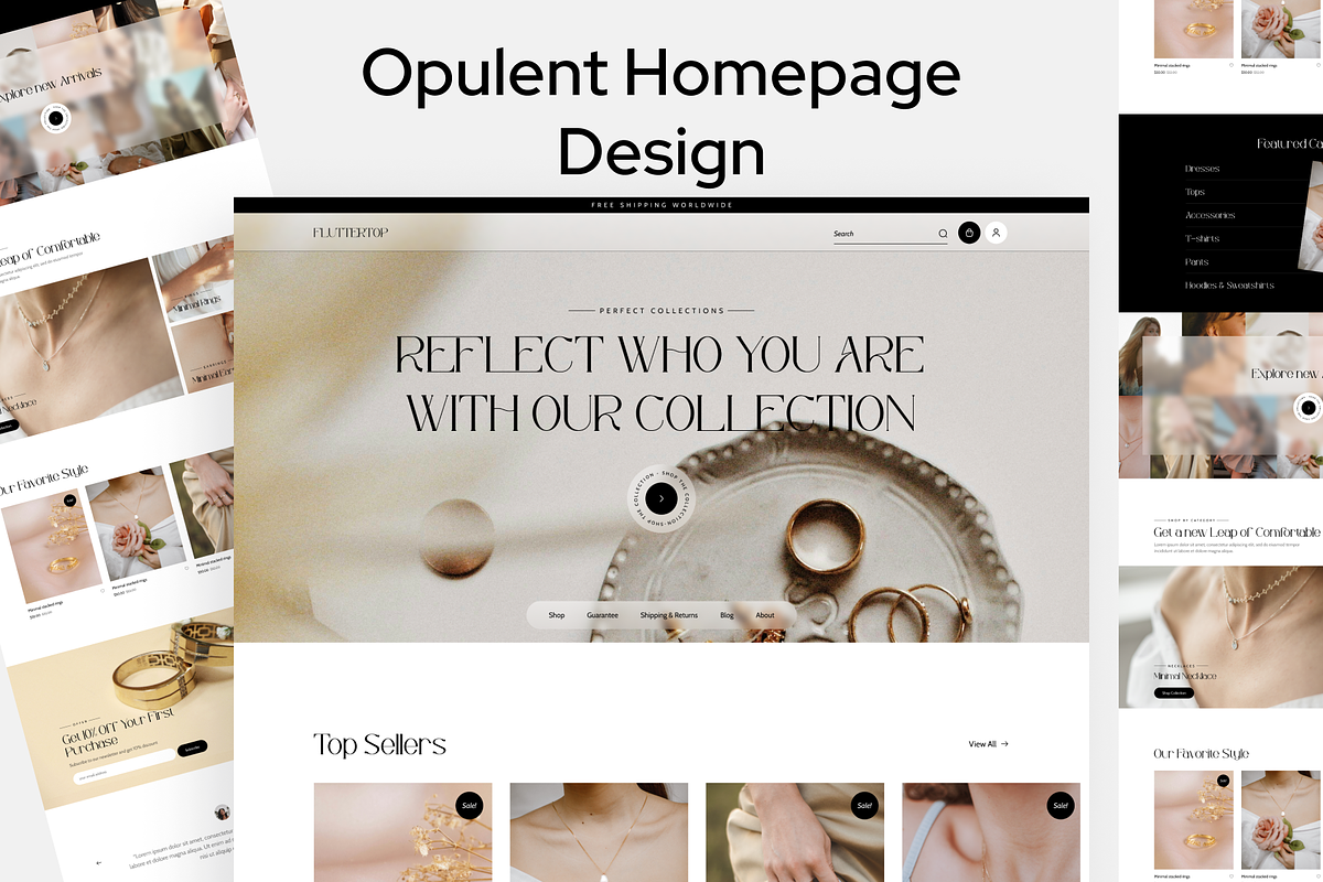 Glamwear: Clothing & Jewelry Website, an UI Kit Template by Fluttertop (Photo 8 of 8)