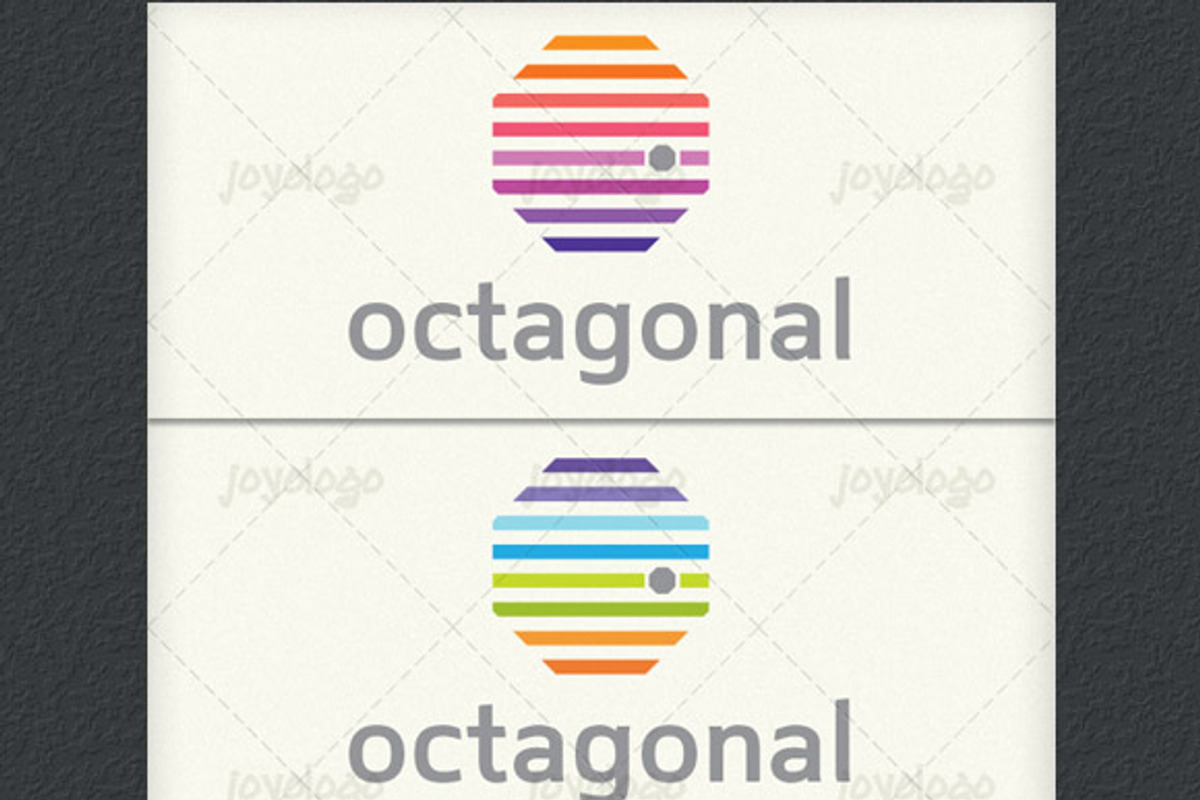 Color Lines Octagonal Logo Template, a Branding & Logo Template by joyologo (Photo 2 of 3)